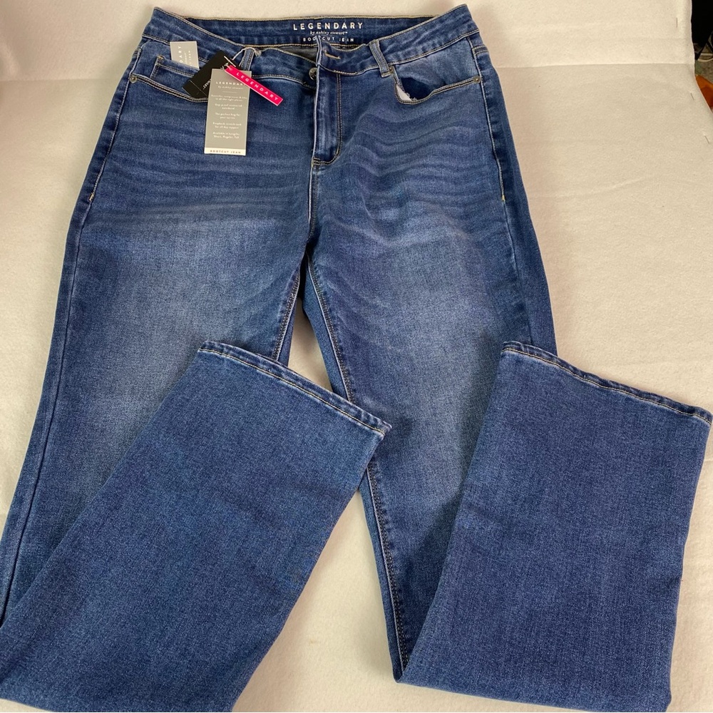 Ashley Stewart Classic Denim Blue Jeans Women’s Size 12 Reg Bootcut Regular NWT